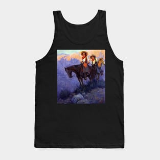 Man and Woman on Horses by Frederic Anderson Tank Top